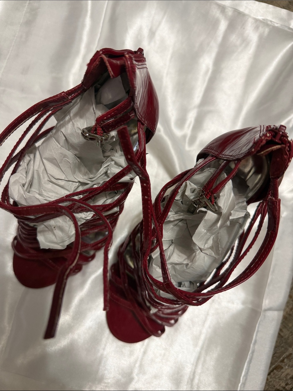 INC International Concepts Red Strappy High-Heel Sandals
